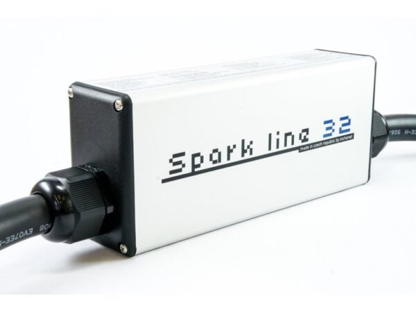 SPARK LINE 32 - kabel med kontrolboks 22kW, TYPE2-CEE, 32A x 3 faser, 8m