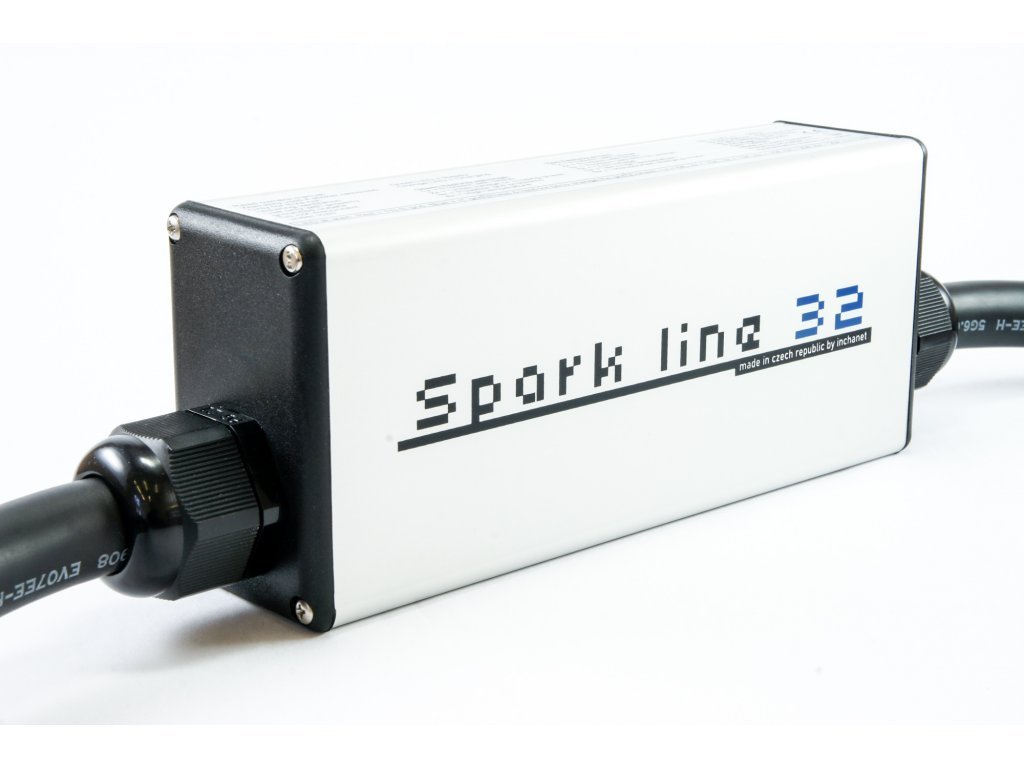 SPARK LINE 32 - kabel med kontrolboks 22kW, TYPE2-CEE, 32A x 3 faser, 8m - Image 5