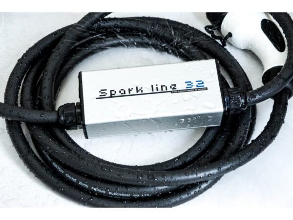 SPARK LINE 32 - kabel med kontrolboks 22kW, TYPE2-CEE, 32A x 3 faser, 8m