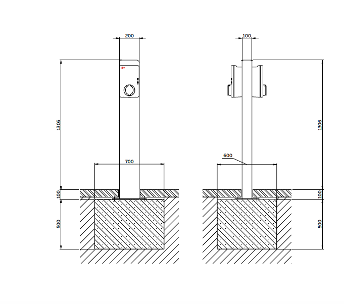 TAC pedestal back-to-back